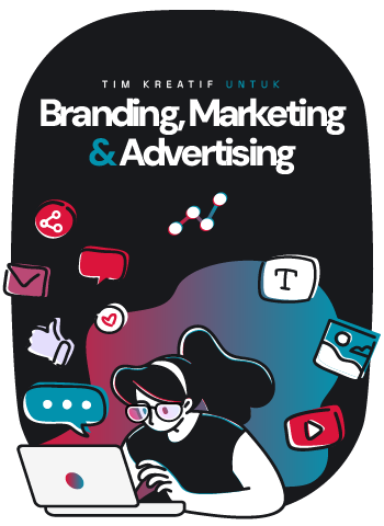 Tim desainer kreatif untuk pembuatan branding, marketing dan iklan.
